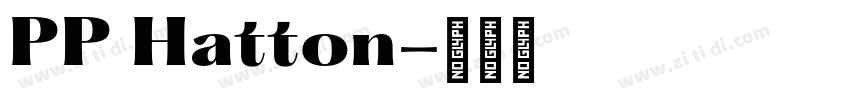 PP Hatton字体转换